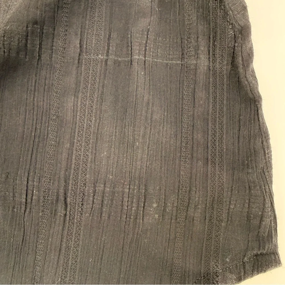 NWT DOTTI Black 100% Cotton Swim Cover-up Shirt Size 1X